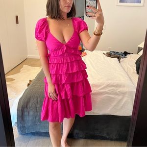 STAUD Pink Dress Sample